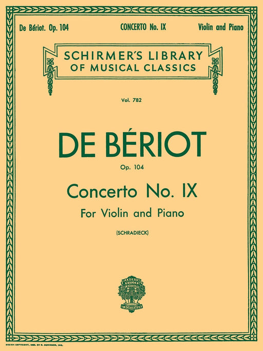 Concerto No. 9 in A Minor, Op. 104 Schirmer Library of Classics Volume 782 Score and Parts 協奏曲 | 小雅音樂 Hsiaoya Music