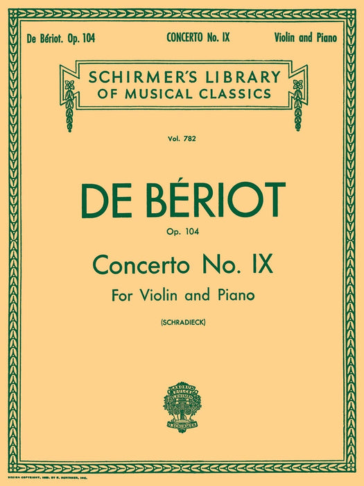 Concerto No. 9 in A Minor, Op. 104 Schirmer Library of Classics Volume 782 Score and Parts 協奏曲 | 小雅音樂 Hsiaoya Music