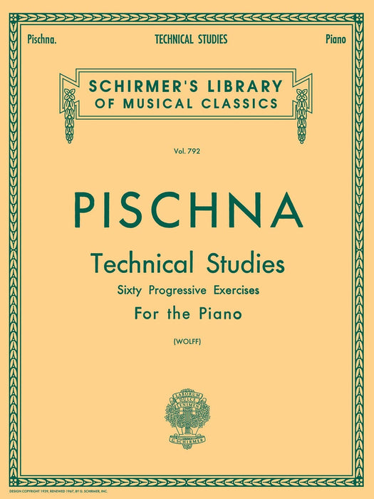 Technical Studies (60 Progressive Exercises) Pischna - Technical Studies Schirmer Library of Classics Volume 7 練習曲 | 小雅音樂 Hsiaoya Music