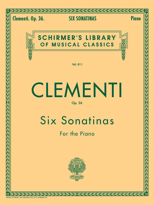 Six Sonatinas, Op. 36 Schirmer Library of Classics Volume 811 Piano Solo 克雷門悌穆奇歐 小奏鳴曲 鋼琴 獨奏 | 小雅音樂 Hsiaoya Music