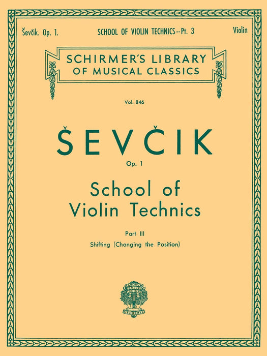 School of Violin Technics, Op. 1 - Book 3 Schirmer Library of Classics Volume 846 Violin Method 小提琴 | 小雅音樂 Hsiaoya Music