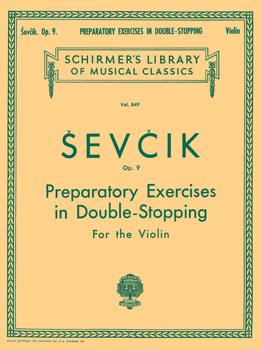 Preparatory Exercises in Double-Stopping, Op. 9 Schirmer Library of Classics Volume 849 Violin Method 練習曲 雙音 小提琴 | 小雅音樂 Hsiaoya Music
