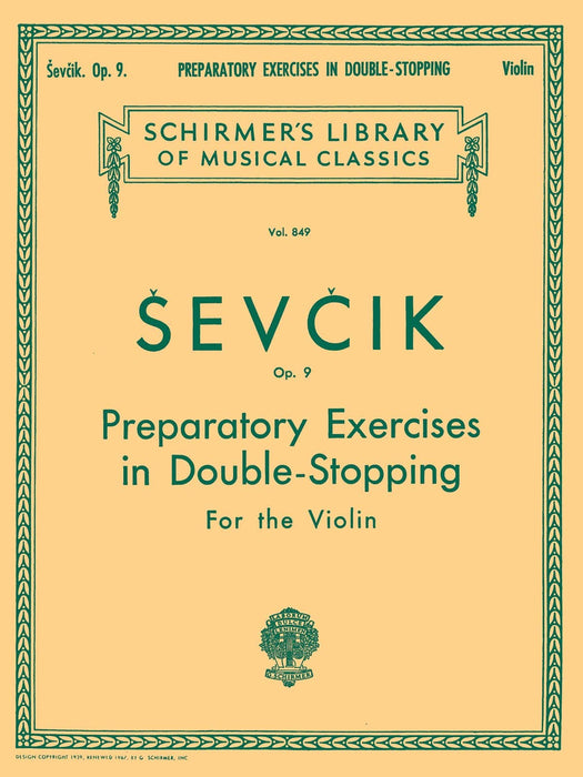 Preparatory Exercises in Double-Stopping, Op. 9 Schirmer Library of Classics Volume 849 Violin Method 練習曲 雙音 小提琴 | 小雅音樂 Hsiaoya Music