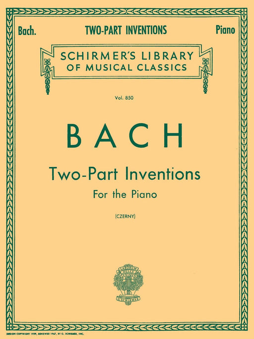 15 Two-Part Inventions 15 Two-Part Inventions (Czerny) Schirmer Library of Classics Volu 巴赫約翰‧瑟巴斯提安 創意曲 創意曲 | 小雅音樂 Hsiaoya Music
