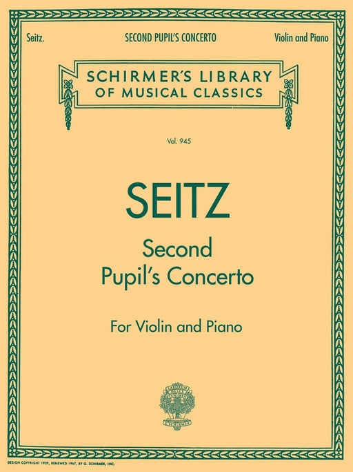 Pupil's Concerto No. 2 in G Major, Op. 13 Schirmer Library of Classics Volume 945 Score and Parts 協奏曲 | 小雅音樂 Hsiaoya Music