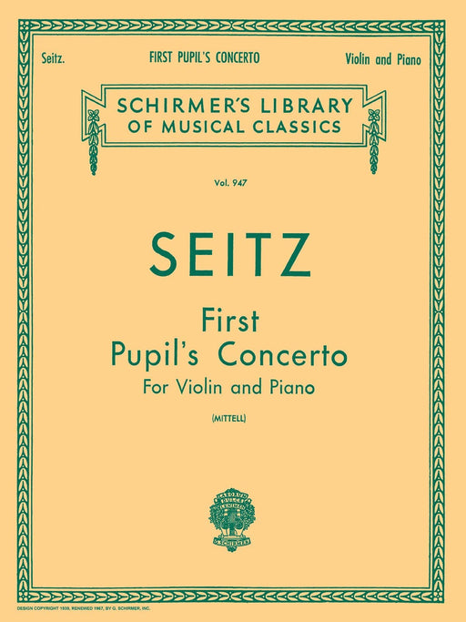 Pupil's Concerto No. 1 in D Schirmer Library of Classics Volume 947 Score and Parts 協奏曲 | 小雅音樂 Hsiaoya Music