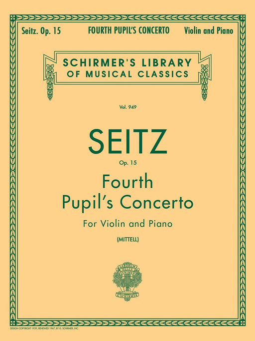 Pupil's Concerto No. 4 in D, Op. 15 Schirmer Library of Classics Volume 949 Piano Reduction and Part 協奏曲 鋼琴 | 小雅音樂 Hsiaoya Music