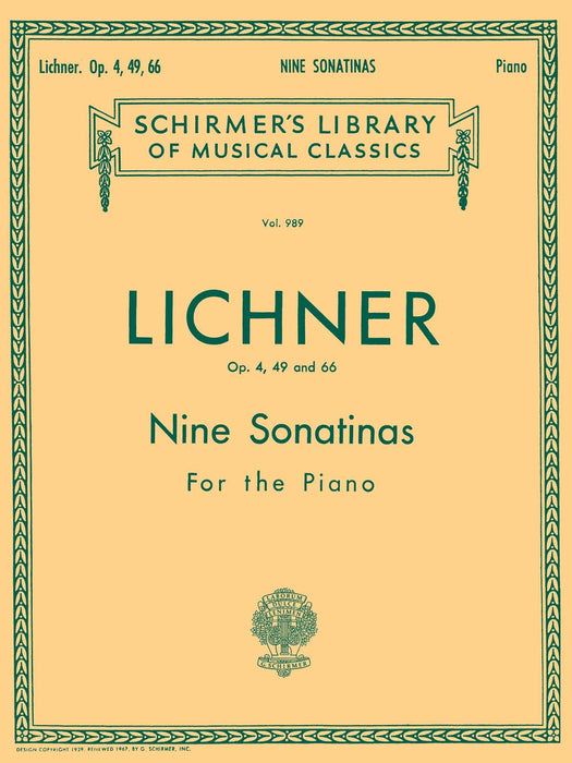 9 Sonatinas, Op. 4, 49, 66 Schirmer Library of Classics Volume 989 Piano Solo 小奏鳴曲 鋼琴 獨奏 | 小雅音樂 Hsiaoya Music