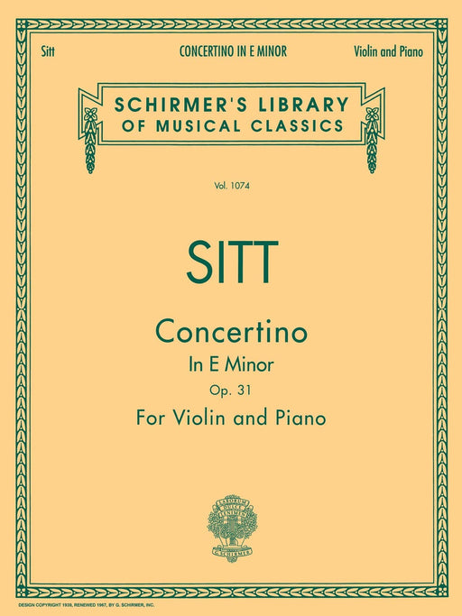 Concertino in E Minor, Op. 31 Violin and Piano 西特,漢斯 小協奏曲 小提琴 鋼琴 | 小雅音樂 Hsiaoya Music