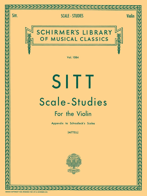 Scale Studies for Violin, Appendix to Schradieck Scales Schirmer Library of Classics Volume 1084 Violin Method 西特,漢斯 音階 小提琴 | 小雅音樂 Hsiaoya Music