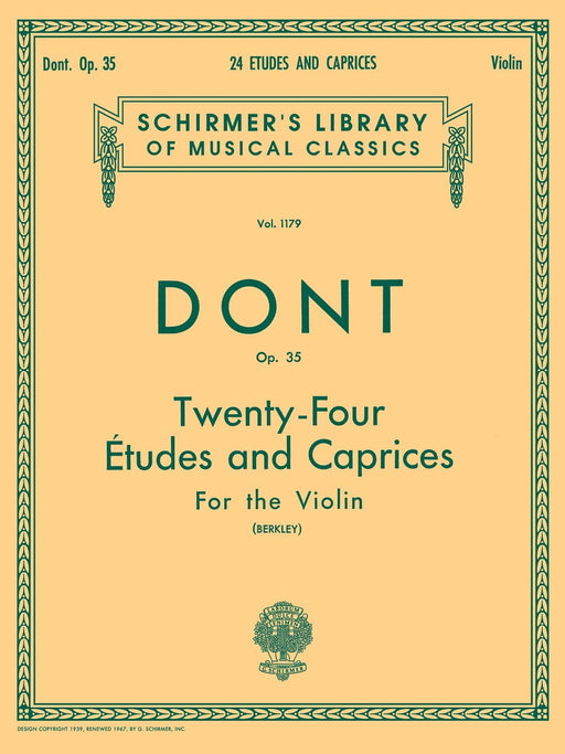 24 Etudes and Caprices, Op. 35 Schirmer Library of Classics Volume 1179 Violin Solo 董特 練習曲 隨想曲 小提琴 獨奏 | 小雅音樂 Hsiaoya Music