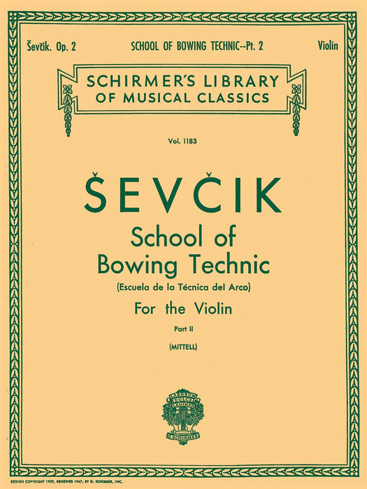 School of Bowing Technics, Op. 2 - Book 2 Schirmer Library of Classics Volume 1183 Violin Method 小提琴 | 小雅音樂 Hsiaoya Music