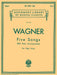 5 Songs Schirmer Library of Classics Volume 1233 High Voice 華格納理查 高音 | 小雅音樂 Hsiaoya Music