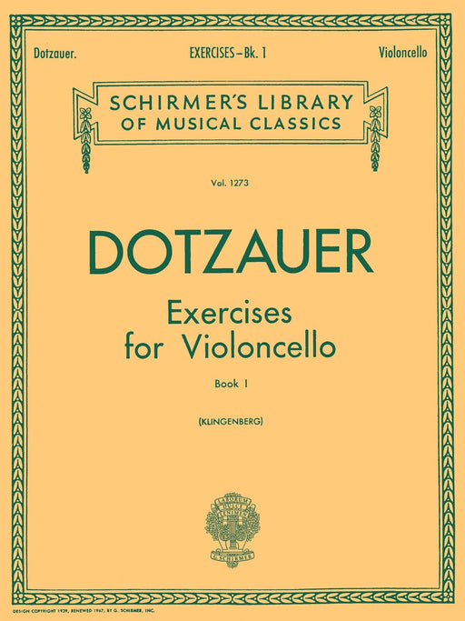 Exercises for Violoncello - Book 1 Schirmer Library of Classics Volume 1273 Cello Method 練習曲 大提琴 | 小雅音樂 Hsiaoya Music