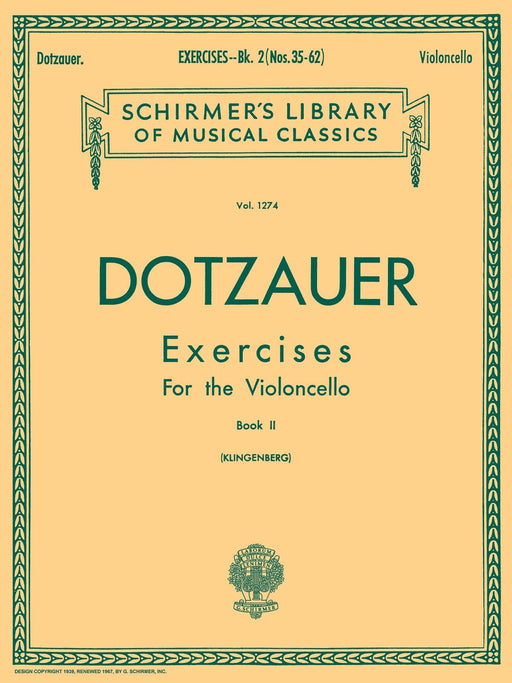 Exercises for Violoncello - Book 2 Schirmer Library of Classics Volume 1274 Cello Method 練習曲 大提琴 | 小雅音樂 Hsiaoya Music