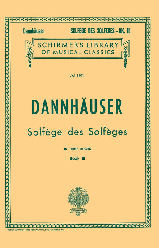 Solfége des Solféges - Book III Schirmer Library of Classics Volume 1291 Voice Technique | 小雅音樂 Hsiaoya Music