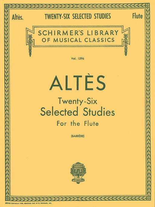 Twenty-Six Selected Studies Schirmer Library of Classics Volume 1296 Flute Method 長笛 | 小雅音樂 Hsiaoya Music