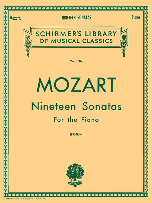 19 Sonatas - Complete English/Spanish Schirmer Library of Classics Volume 1304 Piano Solo 莫札特 奏鳴曲 鋼琴 獨奏 | 小雅音樂 Hsiaoya Music