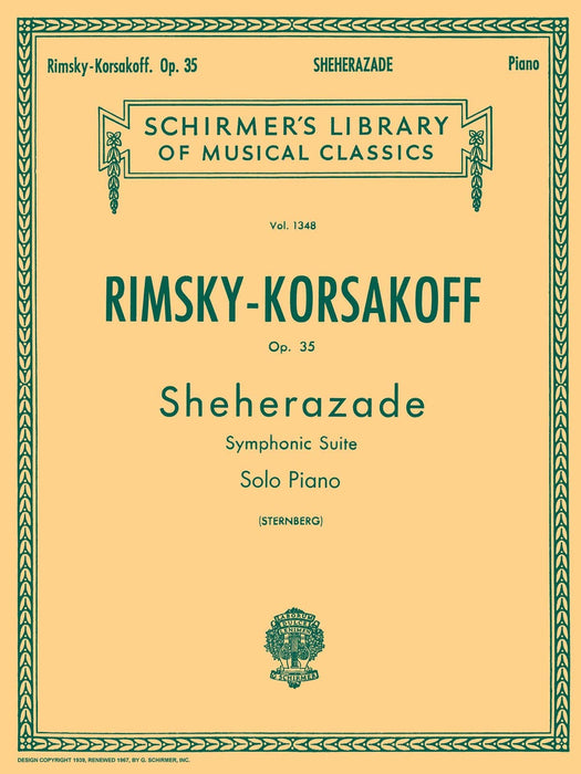 Sheherazade, Op. 35 (Piano Reduction) Schirmer Library of Classics Volume 1315 Piano Solo 天方夜譚 鋼琴 獨奏 | 小雅音樂 Hsiaoya Music