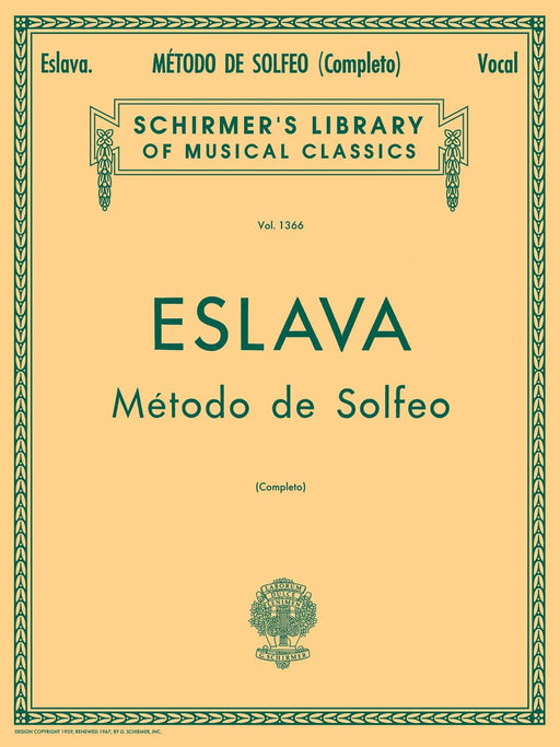 Método de Solfeo - Complete Schirmer Library of Classics Volume 1366 Voice Technique | 小雅音樂 Hsiaoya Music