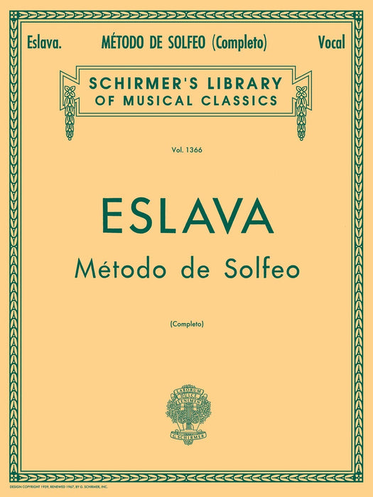 Método de Solfeo - Complete Schirmer Library of Classics Volume 1366 Voice Technique | 小雅音樂 Hsiaoya Music