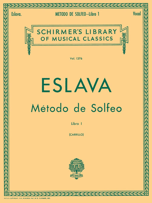 Método de Solfeo - Book I Schirmer Library of Classics Volume 1376 Voice Technique | 小雅音樂 Hsiaoya Music