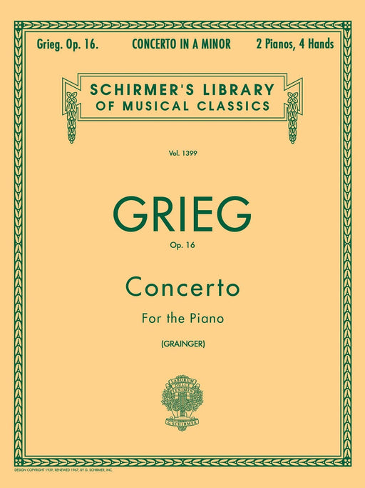 Concerto in A Minor, Op. 16 Schirmer Library of Classics Volume 1399 Piano Duet 葛利格 協奏曲 四手聯彈 | 小雅音樂 Hsiaoya Music