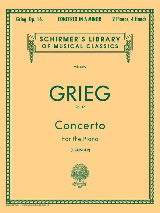 Concerto in A Minor, Op. 16 Schirmer Library of Classics Volume 1399 Piano Duet 葛利格 協奏曲 四手聯彈 | 小雅音樂 Hsiaoya Music