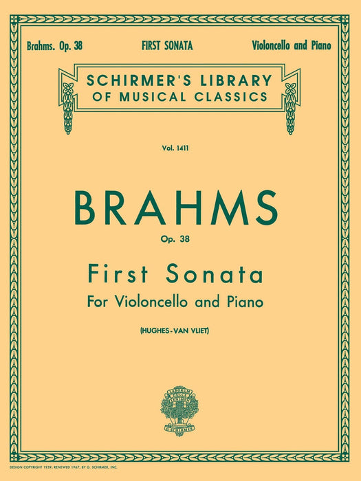 Sonata No. 1 in E Minor, Op. 38 Schirmer Library of Classics Volume 1411 Cello and Piano 布拉姆斯 奏鳴曲 大提琴 鋼琴 | 小雅音樂 Hsiaoya Music