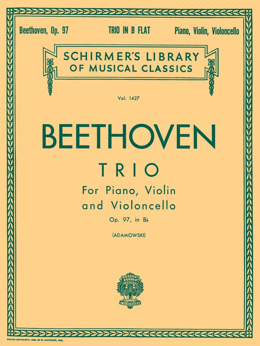 Trio in B Flat, Op. 97 (Archduke Trio) Schirmer Library of Classics Volume 1427 Score and Parts 貝多芬 三重奏 大公三重奏 | 小雅音樂 Hsiaoya Music