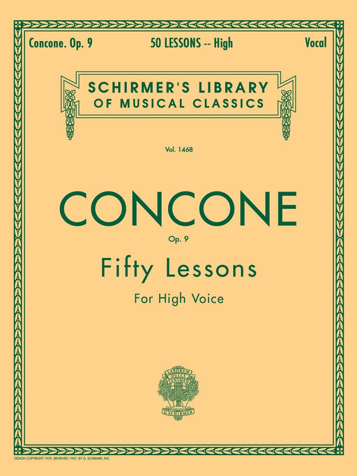 50 Lessons, Op. 9 Schirmer Library of Classics Volume 1468 High Voice 高音 | 小雅音樂 Hsiaoya Music