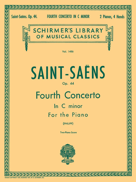 Concerto No. 4 in C Minor, Op. 44 Schirmer Library of Classics Volume 1486 Piano Duet 協奏曲 四手聯彈 | 小雅音樂 Hsiaoya Music