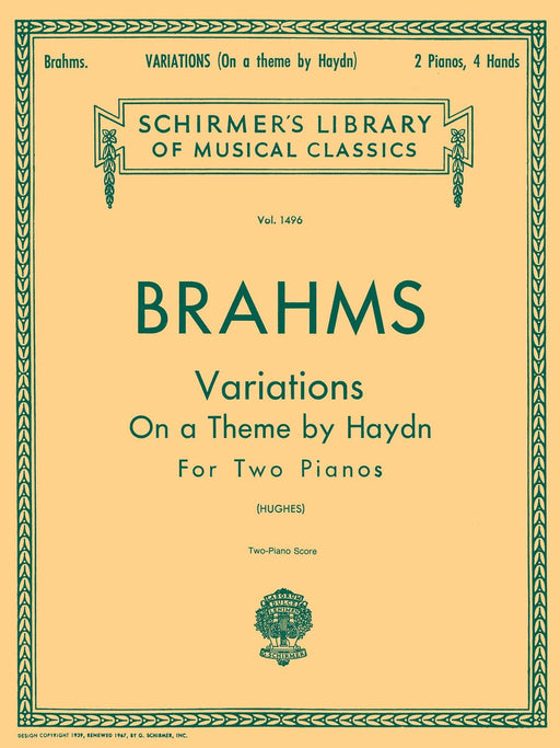 Variations on a Theme by Haydn, Op. 56b Schirmer Library of Classics Volume 1496 Piano Duet 布拉姆斯 海頓主題變奏曲 四手聯彈 | 小雅音樂 Hsiaoya Music