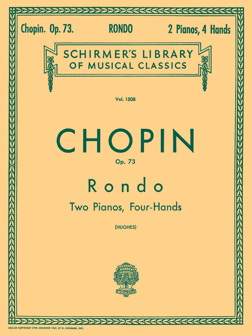 Rondo, Op. 73 (2-piano score) Schirmer Library of Classics Volume 1508 Piano Duet 蕭邦 迴旋曲 鋼琴總譜 四手聯彈 | 小雅音樂 Hsiaoya Music