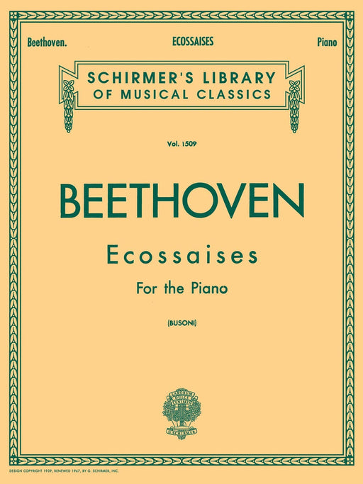 Ecossaises Schirmer Library of Classics Volume 1509 Piano Solo 貝多芬 埃柯賽斯舞曲 鋼琴 獨奏 | 小雅音樂 Hsiaoya Music