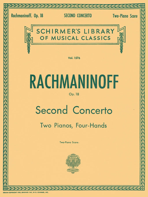 Concerto No. 2 in C Minor, Op. 18 Schirmer Library of Classics Volume 1576 Piano Duet 拉赫瑪尼諾夫 協奏曲 四手聯彈 | 小雅音樂 Hsiaoya Music
