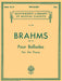4 Ballades, Op. 10 Schirmer Library of Classics Volume 1599 Piano Solo 布拉姆斯 敘事曲 鋼琴 獨奏 | 小雅音樂 Hsiaoya Music