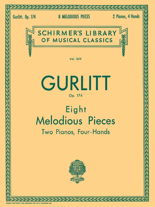 8 Melodious Pieces, Op. 174 Schirmer Library of Classics Volume 1619 Piano Duet 顧利特柯內流斯 小品 四手聯彈 | 小雅音樂 Hsiaoya Music