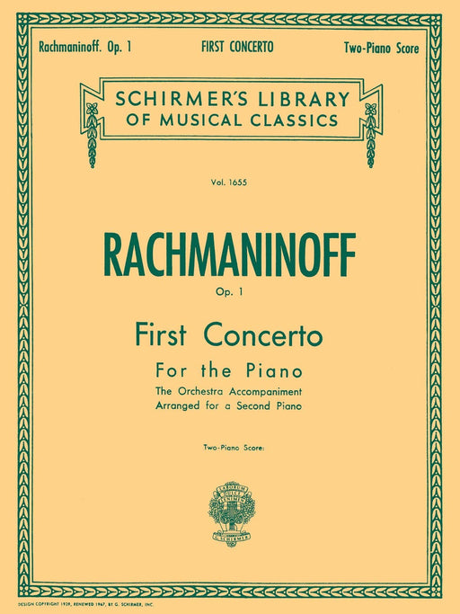 First Concerto for the Piano in F# Minor, Op. 1 Schirmer Library of Classics Volume 1655 Piano Duet 拉赫瑪尼諾夫 協奏曲 鋼琴 四手聯彈 | 小雅音樂 Hsiaoya Music