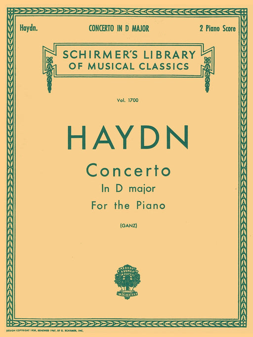 Concerto in D Schirmer Library of Classics Volume 1700 Piano Duet 協奏曲 四手聯彈 | 小雅音樂 Hsiaoya Music