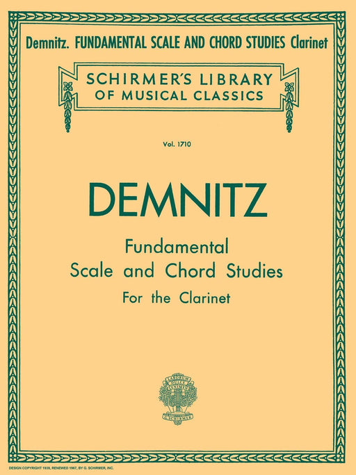 Fundamental Scale and Chord Studies Schirmer Library of Classics Volume 1710 Clarinet Method 音階 和弦 豎笛 | 小雅音樂 Hsiaoya Music
