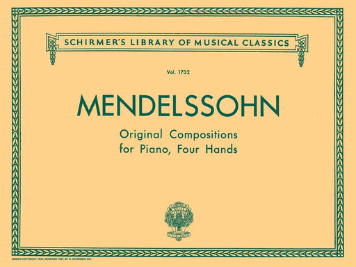 Original Compositions for Piano, 4 Hands Schirmer Library of Classics Volume 1732 Piano Duet 鋼琴 四手聯彈 | 小雅音樂 Hsiaoya Music