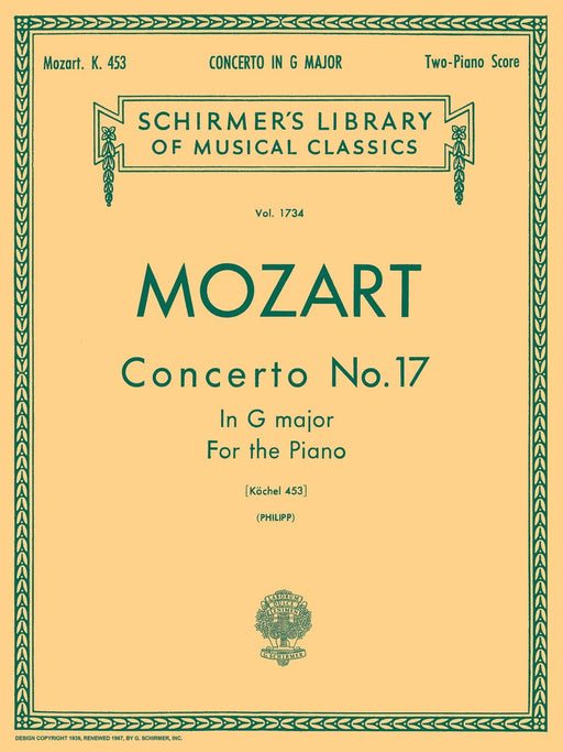 Concerto No. 17 in G, K.453 Schirmer Library of Classics Volume 1734 Piano Duet 莫札特 協奏曲 四手聯彈 | 小雅音樂 Hsiaoya Music