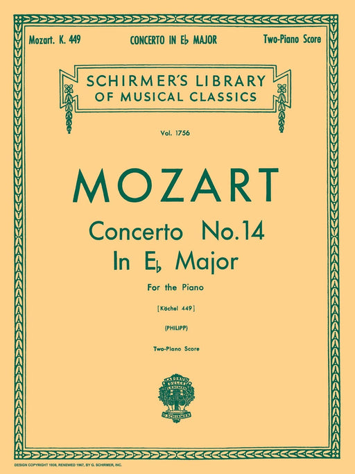 Concerto No. 14 in Eb, K.449 Schirmer Library of Classics Volume 1756 Piano Duet 莫札特 協奏曲 四手聯彈 | 小雅音樂 Hsiaoya Music
