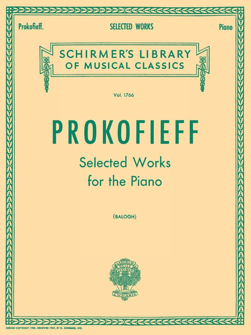 Selected Works Schirmer Library of Classics Volume 1766 Piano Solo 鋼琴 獨奏 | 小雅音樂 Hsiaoya Music