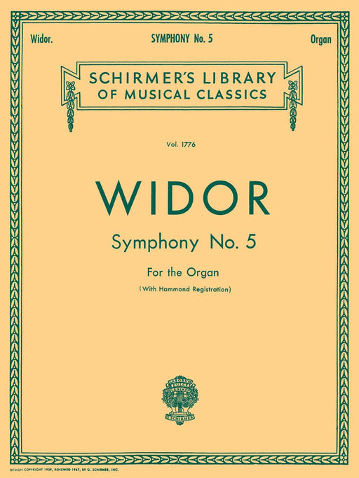 Symphony No. 5 Schirmer Library of Classics Volume 1776 Organ Solo 交響曲 管風琴 獨奏 | 小雅音樂 Hsiaoya Music