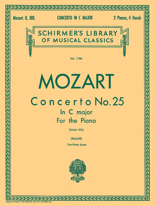 Concerto No. 25 in C, K.503 Schirmer Library of Classics Volume 1786 Piano Duet 莫札特 協奏曲 四手聯彈 | 小雅音樂 Hsiaoya Music