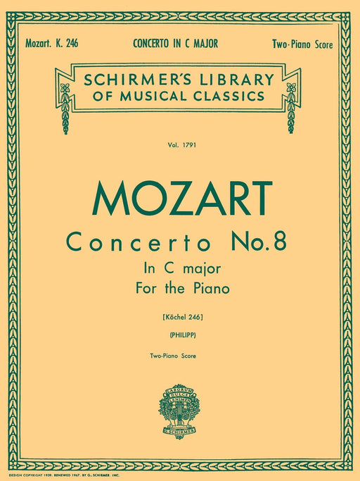 Concerto No. 8 in C, K.246 Schirmer Library of Classics Volume 1791 Piano Duet 莫札特 協奏曲 四手聯彈 | 小雅音樂 Hsiaoya Music