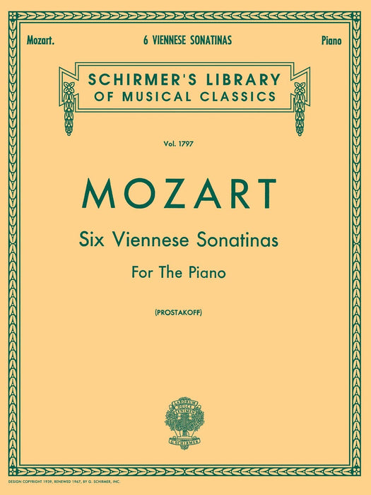 6 Viennese Sonatinas for the Piano Schirmer Library of Classics Volume 1797 莫札特 小奏鳴曲 鋼琴 | 小雅音樂 Hsiaoya Music
