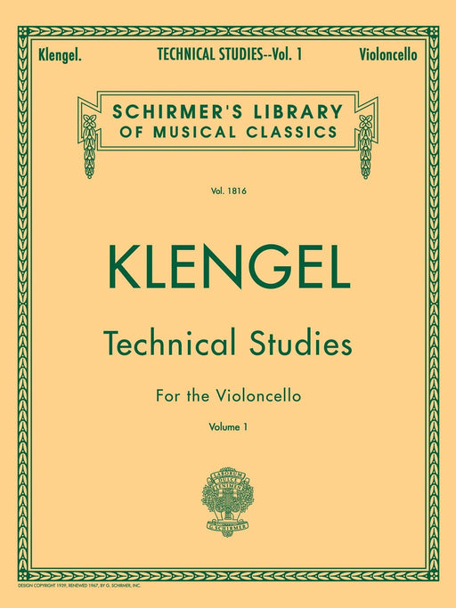 Julius Klengel: Technical Studies for the Violoncello, Volume 1 Schirmer Library of Classics Volume 1816 Cello Method 大提琴 | 小雅音樂 Hsiaoya Music
